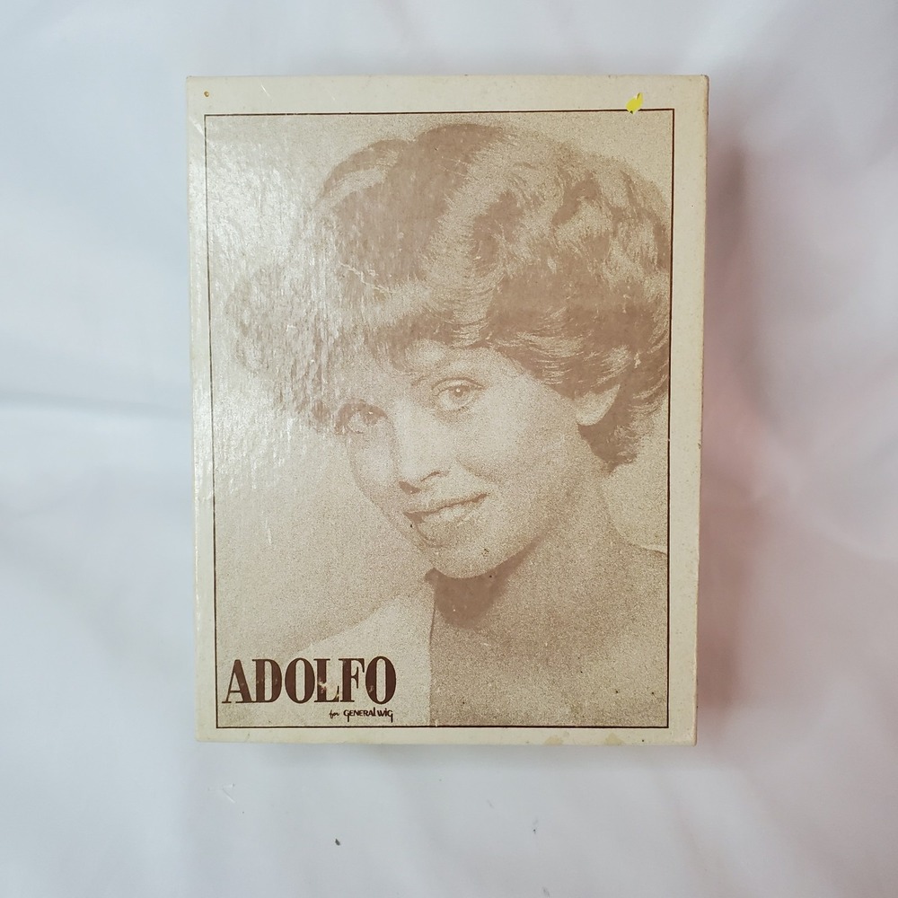 Vintage Adolfo Body Perm Wig Synthetic Short-Haired‎ Curly Gray Gaieity R18/22